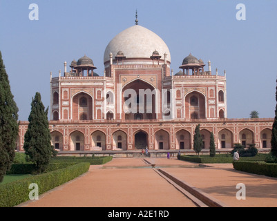 DELHI Indien Asien November Humayun Mausoleum das erste und eines der besten Beispiele für ein Gartengrab Stockfoto