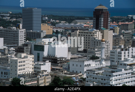 Port Louis und die Jummah Moschee-Mauritius Stockfoto