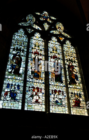 Glasmalerei-Fenster Hereford Kathedrale Stockfoto