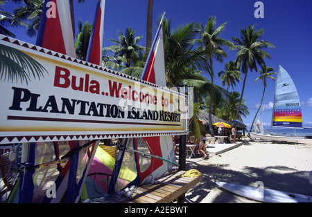 Fidschi Inseln South pacific Plantation Island Beach resort Stockfoto