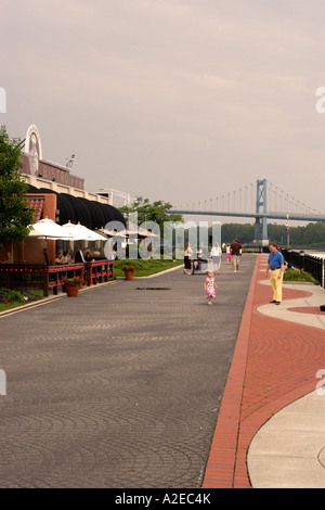 Der River walk in die International Park, Stadt Toledo Ohio Stockfoto