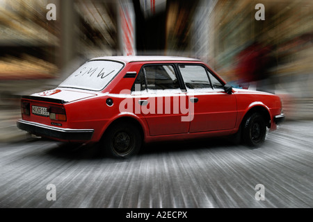 altes Auto in Prag Stockfoto