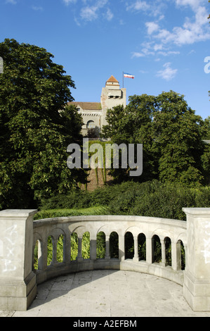 Beograd, Festung mit serbischen Fähnchen im wind Stockfoto