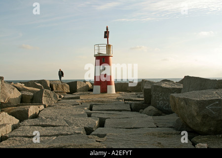 Leuchtturm bei Alvor Algarve Portugal Stockfoto