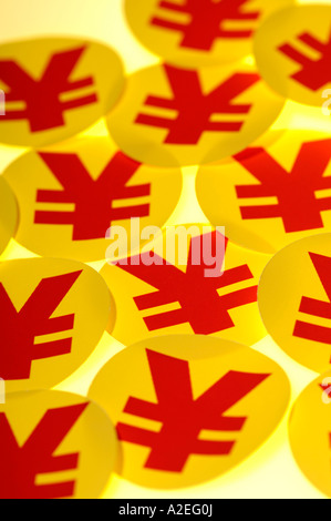 Yen-Symbole Stockfoto