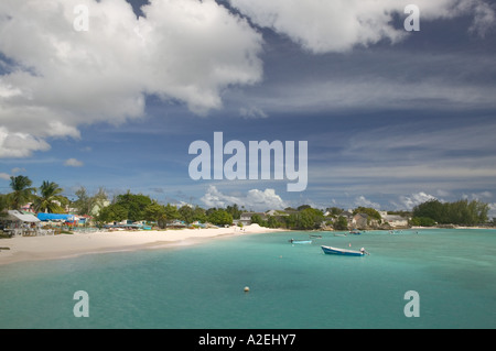 BARBADOS, Oistins, Blick auf Miami Strand, Oistins Bay Stockfoto