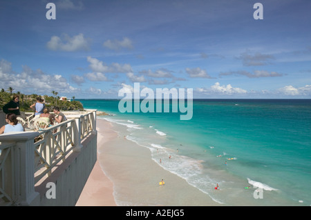 BARBADOS, Südostküste, Kran Strand, Blick auf Kran Strand von Crane Beach Hotel (NR) Stockfoto