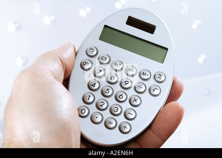 Mann-Betrieb-Rechner Stockfoto