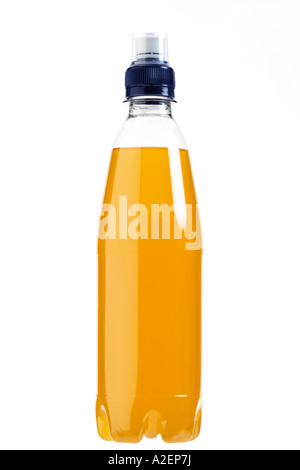 Flasche orange Flüssigkeit Stockfoto