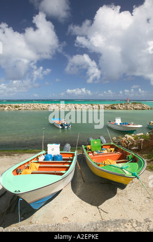 Französische Antillen Guadeloupe, Marie, Galante, Insel CAPESTERRE: Stadthafen Stockfoto