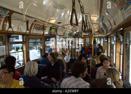 Im Rundschreiben Straßenbahn Melbourne Victoria Australien Stockfoto