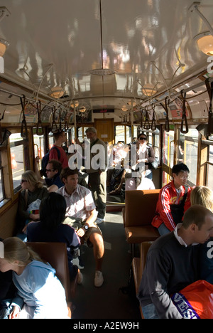 Im Rundschreiben Straßenbahn Melbourne Victoria Australien Stockfoto