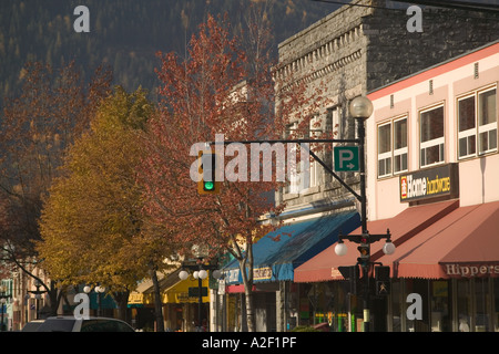 Kanada, British Columbia, Nelson. Herbst: die Innenstadt von Detail Stockfoto