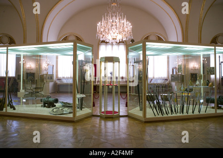 Österreich, Wien: Heeresgischichtliches Museum / Historisches Militärmuseum Display des frühen 19. Jahrhundert Arms Stockfoto