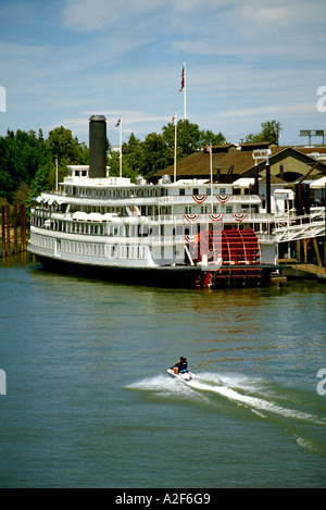 California Gold Country Delta King Riverboat Inn Old Sacramento Stockfoto