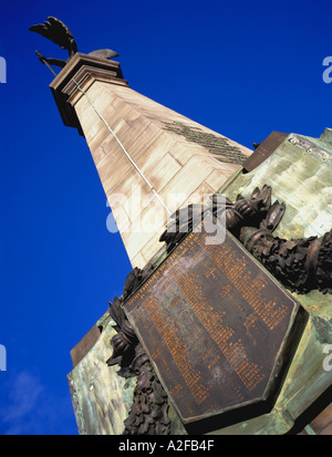 Blitzableiter auf ein Denkmal; an der Northumberland Fusiliers, Haymarket, Newcastle Upon Tyne, Tyne and Wear, England, UK. Stockfoto