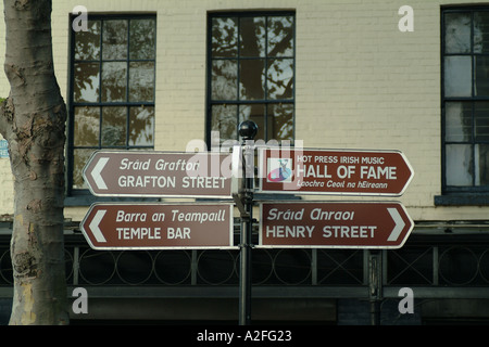 Dublin Grafton Street und Temple Bar-Irland Stockfoto