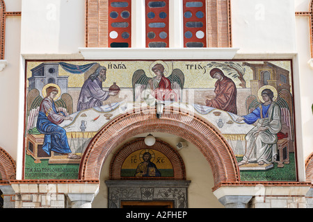 Hagia Trias Kirche in Agios Nikolaos (Aghios Nikolaos), Kreta, Griechenland Stockfoto