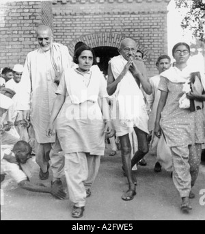 Mahatma Gandhi über seine Friedensmission in Bihar Indien März 1947 Stockfoto