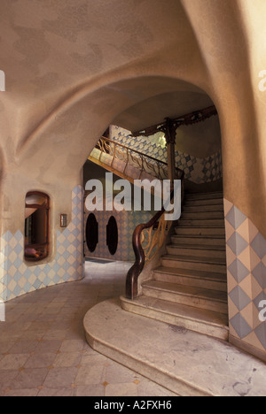 Europa, Spanien, Barcelona, Casa Batllo, Eingang von A. Gaudi Stockfoto