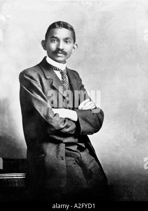 Mahatma Gandhi als Barrister, Johannesburg, Südafrika, 1906, alter Jahrgang 1900er Bild Stockfoto