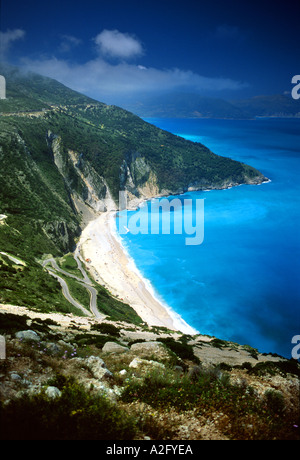 Auf einer griechischen Strand Myrtos Kefalonia Griechenland Europa Stockfoto