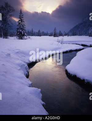 DE - Bayern: Winter in der Nähe von Ettal Stockfoto