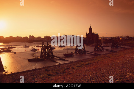 Sonnenuntergang über Cardiff Bay, South Wales, Australia Stockfoto