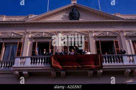 Uruguay, Montevideo, Präsident Jorge Batlle und VP Luis Hierro, Innauguration Zeremonie Stockfoto