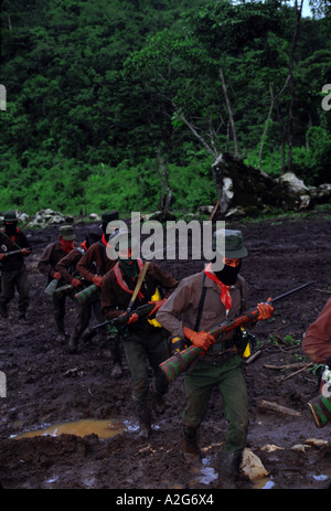 Mexiko, Chiapas, AguasCalientes/Guadalupe Tepeyac. Nationalen Zapatistischen Befreiungsarmee EZLN. Stockfoto