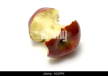 Roter Apfel Kern isoliert auf einem weißen Studio-Hintergrund. Stockfoto