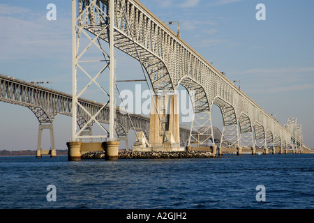MARYLAND. USA. Autobahnbrücken 301 Chesapeake Bucht. Stockfoto