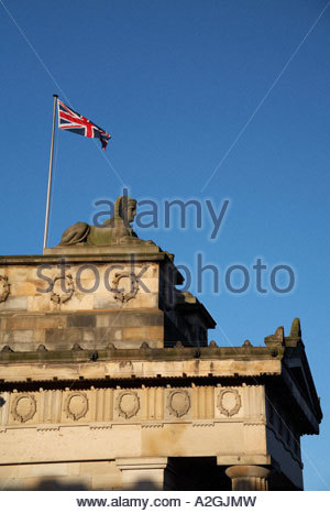 Royal Scottish Academy Dach Statue Detail, Mound Edinburgh Schottland Stockfoto