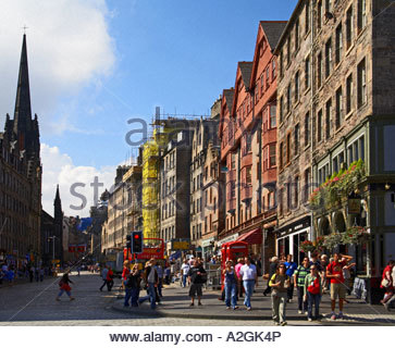 Royal Mile Edinburgh, Schottland Stockfoto