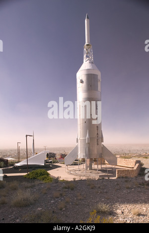 USA, New Mexiko, Alamogordo: International Space Hall of Fame experimentelle Rakete Stockfoto