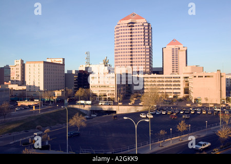 USA, New Mexico, Albuquerque: Innenstadt vom Convention Center / Morgen Stockfoto