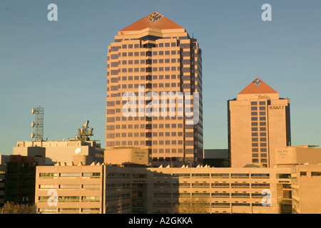 USA, New Mexico, Albuquerque: Innenstadt vom Convention Center / Morgen Stockfoto