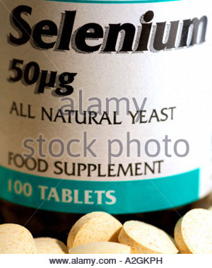 Selen-Nahrungs-Ergänzungsmittel Stockfoto