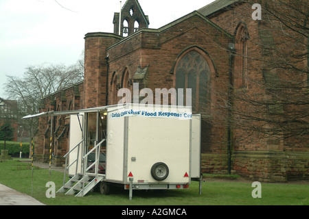 Folgen der Überschwemmungen des Flusses Eden 8. Januar 2005 Carlisle Cumbria England Stockfoto