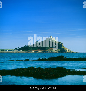 St. Michaels Mount vor der Küste von Südwesten Englands in Marazion bei Penzance Stockfoto