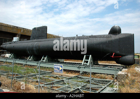 Französische u-Boot-La Flore Submarine Base des Hafens Kerman Lorient Bretagne Frankreich, Bunker des zweiten Weltkriegs, Atlantikwall, Brittany Morbihan Stockfoto