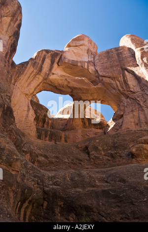 Schädel-Bogen im Bereich Feuerofen der Arches-Nationalpark in der Nähe von Moab, Utah Stockfoto