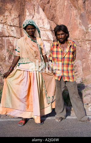 Junge indische Paare in Rajasthan, Indien Stockfoto