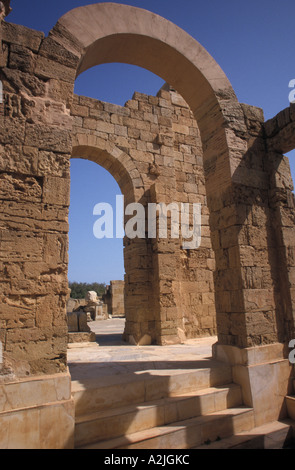 Afrika, Libyen, Leptis Magna, römische Bäder Stockfoto