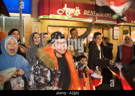 Irakischen Amerikaner feiern Hinrichtung von Saddam Hussein Stockfoto