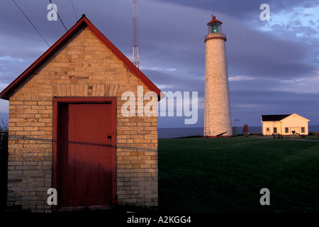 Kanada, Quebec, Gaspe. Cap, des Rosiers Leuchtturm Forillon Nationalpark. Stockfoto