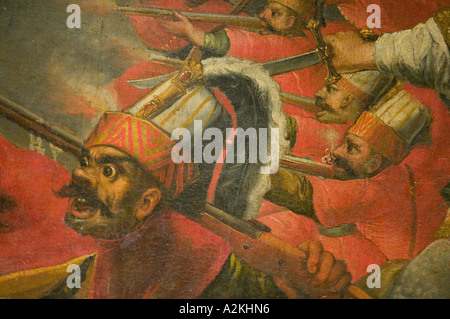 Österreich, Wien, Heeresgischichtliches, historisches Militärmuseum, türkischer Soldat Wandbild Stockfoto