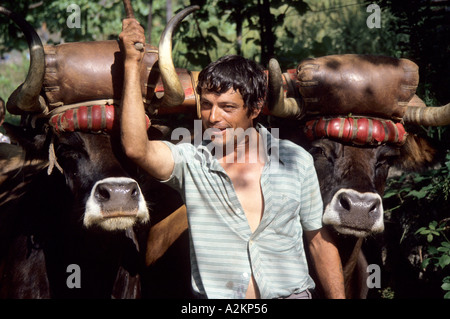 Bauern in einem Dorf im Norden von Portugal Stockfoto