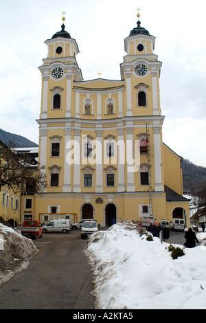 Das kleine Dorf St. Gilgen im Salzkammergut von Österreich Stockfoto