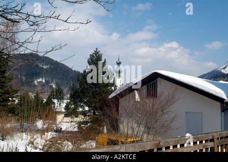 Das malerische Dorf von St. Gilgen im Salzkammergut von Österreich Stockfoto